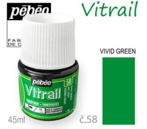 Barva na sklo Vitrail 45ml – 58 sytě zelená