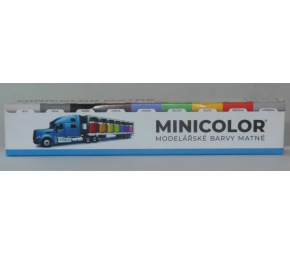 Minicolor modelářská barva LESKLÁ sada 9x16g