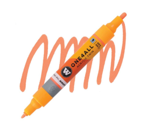 Molotow Acrylic marker One4All Twin 1,5/4mm #218 neon orange fluoresc.