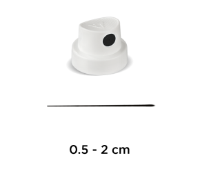 Molotow Spray Cap Super Skinny white/black Polybag 100 kusů