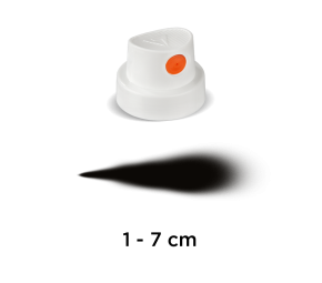 Molotow Spray Cap Silent Fatcap white/oran. Polybag 100 kusů