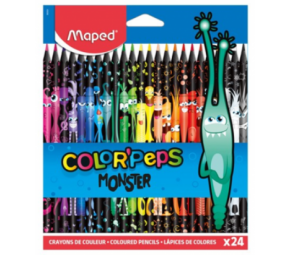 Trojhranné pastelky Maped Color'Peps Monster 24ks